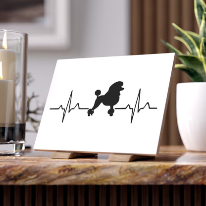 My Heart Beats For Poodles Ceramic Photo Tile