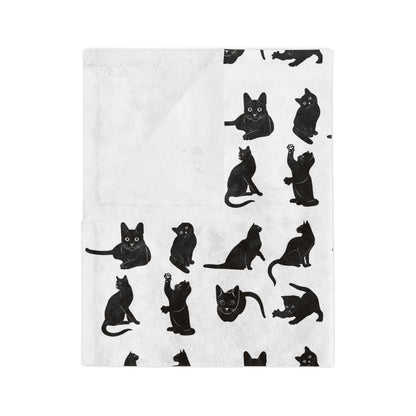 Cats Velveteen Microfiber Blanket