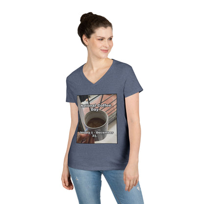 National Coffee Day Women's V-Neck Tee