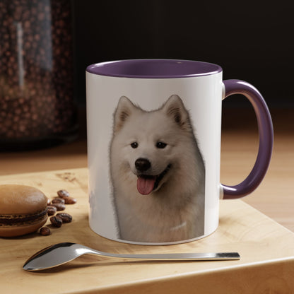 Samoyed Head 2-Tone Coffee Mug