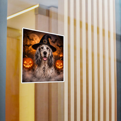 Witch Hat Pack English Setter Vinyl Decal