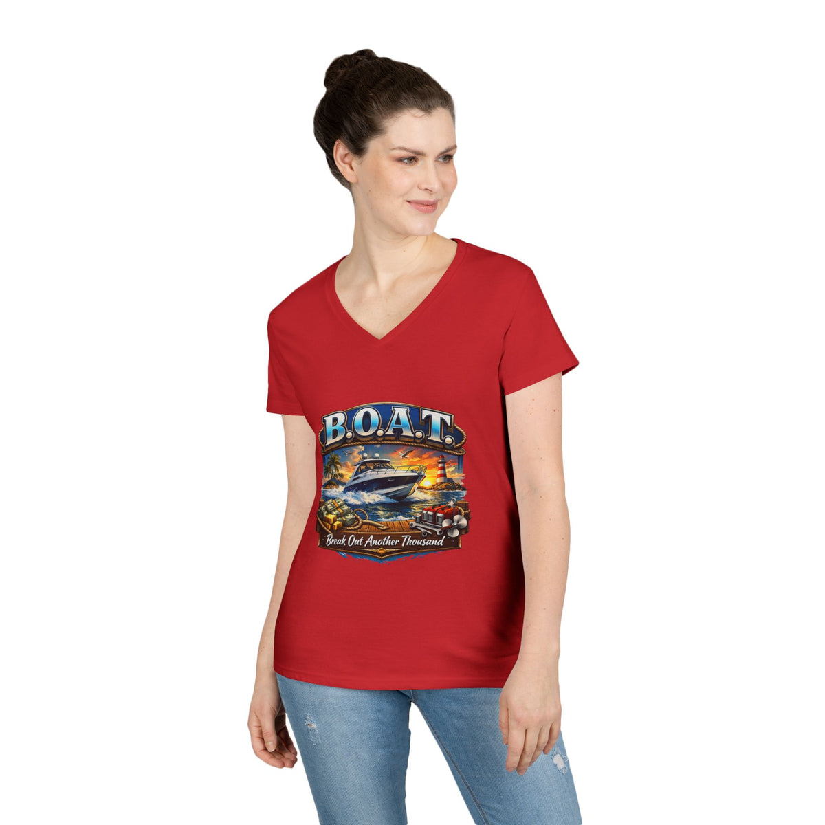 B.O.A.T. Women's V-Neck Tee