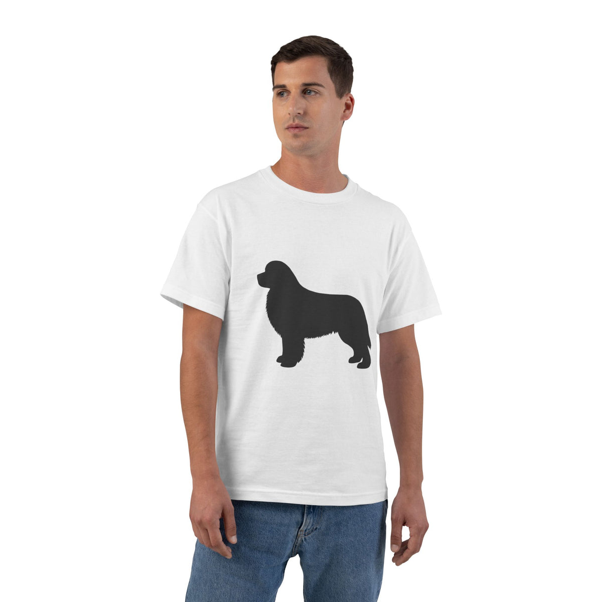 Newfie Silhouette Men's Short-Sleeve Crewneck Tee