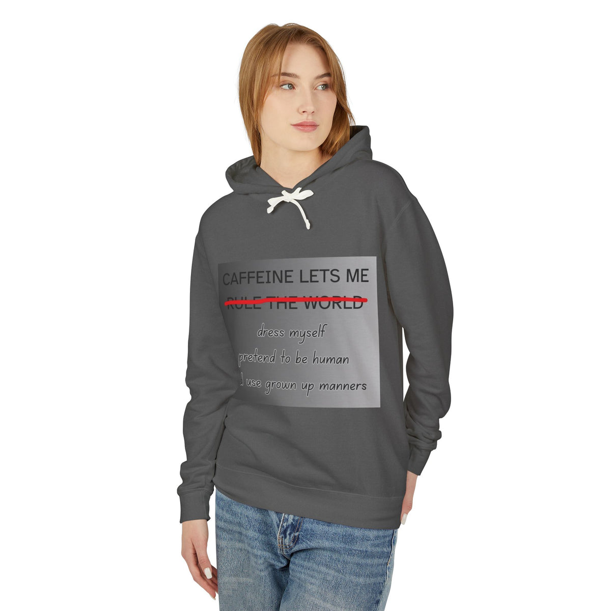 Caffiene Lets Me Unisex Lightweight Hoodie