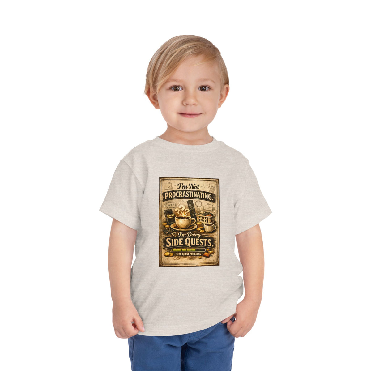 Procrastinating Toddler Unisex Short Sleeve Crewneck Tee