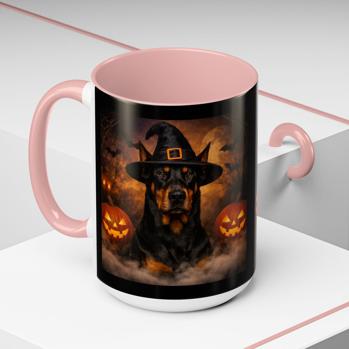 Witch Hat Pack Doberman 2-Tone Coffee Mug