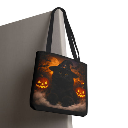 Witch Hat Pack Cat Tote Bag