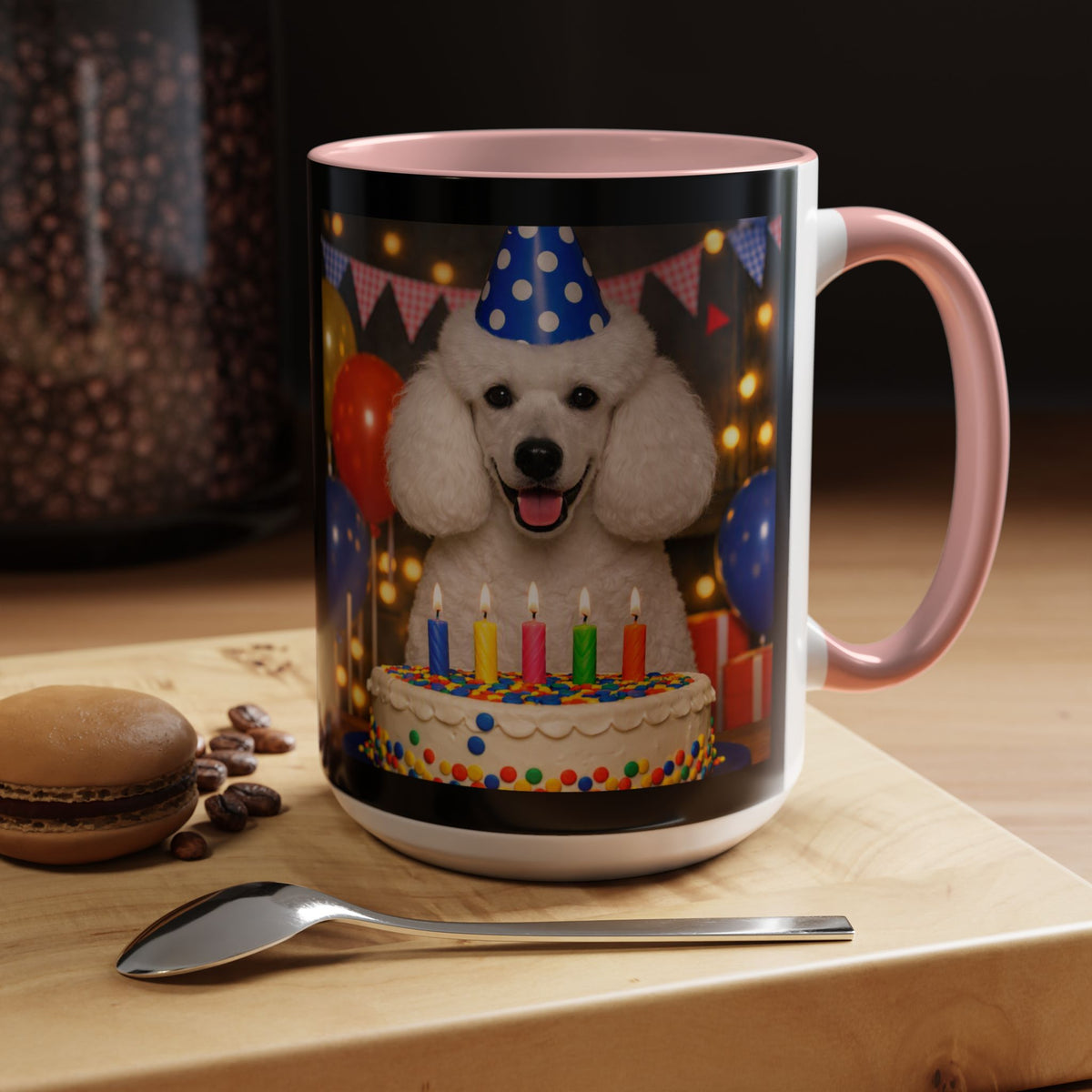 Birthday Buddy Poodle 2-Tone Coffee Mug