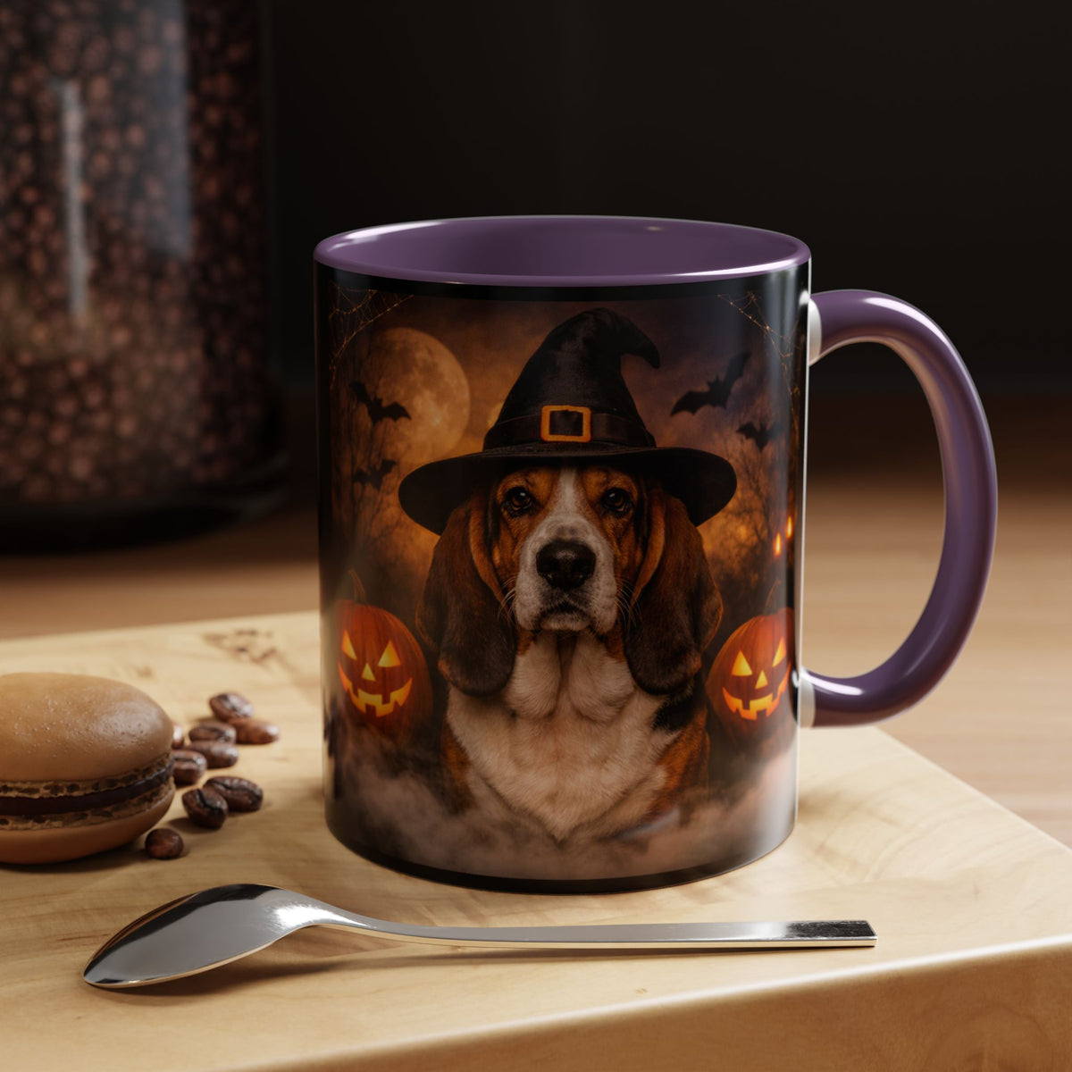 Witch Hat Pack Basset 2-Tone Coffee Mug