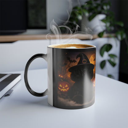 Witch Hat Pack Poodle Color Changing Mug