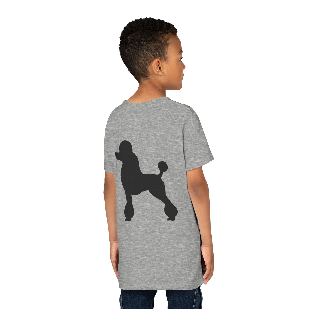 Poodle Silhouette Youth Unisex Short Sleeve Crewneck Tee