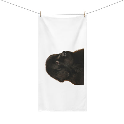 Newfie Head Mink-Cotton  Beach Towel