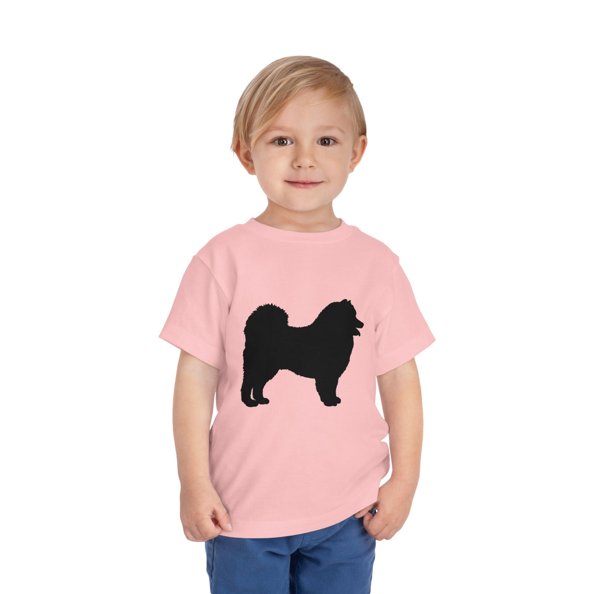 Samoyed Silhouette Toddler Unisex Short Sleeve Crewneck Tee