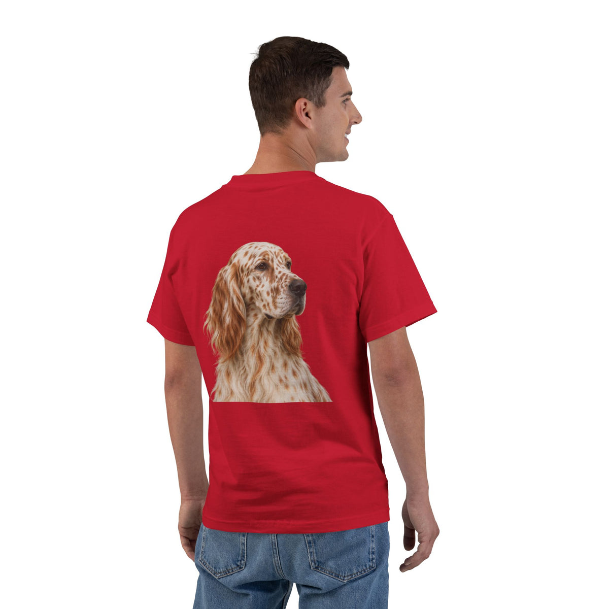English Setter Head Men's Short-Sleeve Crewneck Tee