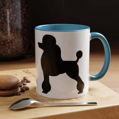 Poodle Silhouette 2-Tone Coffee Mug
