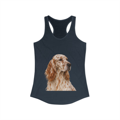 English Setter Head Women's Racerback Tank