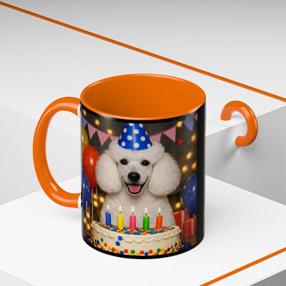 Birthday Buddy Poodle 2-Tone Coffee Mug