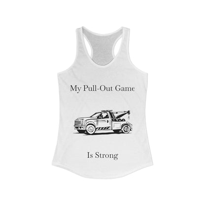 Pull Out Wheel Lift Tow Truck Women's Racerback Tank