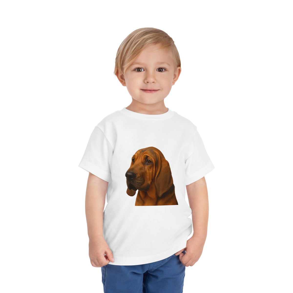 Bloodhound Head Toddler Unisex Short Sleeve Crewneck Tee