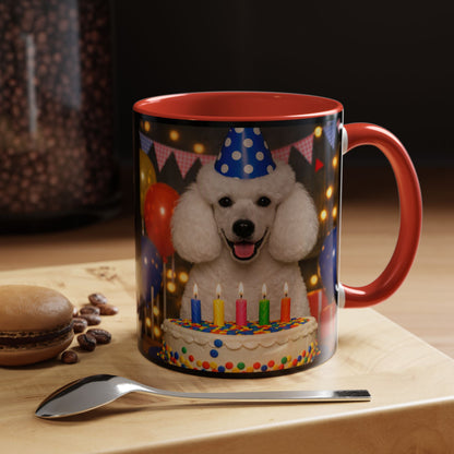 Birthday Buddy Poodle 2-Tone Coffee Mug