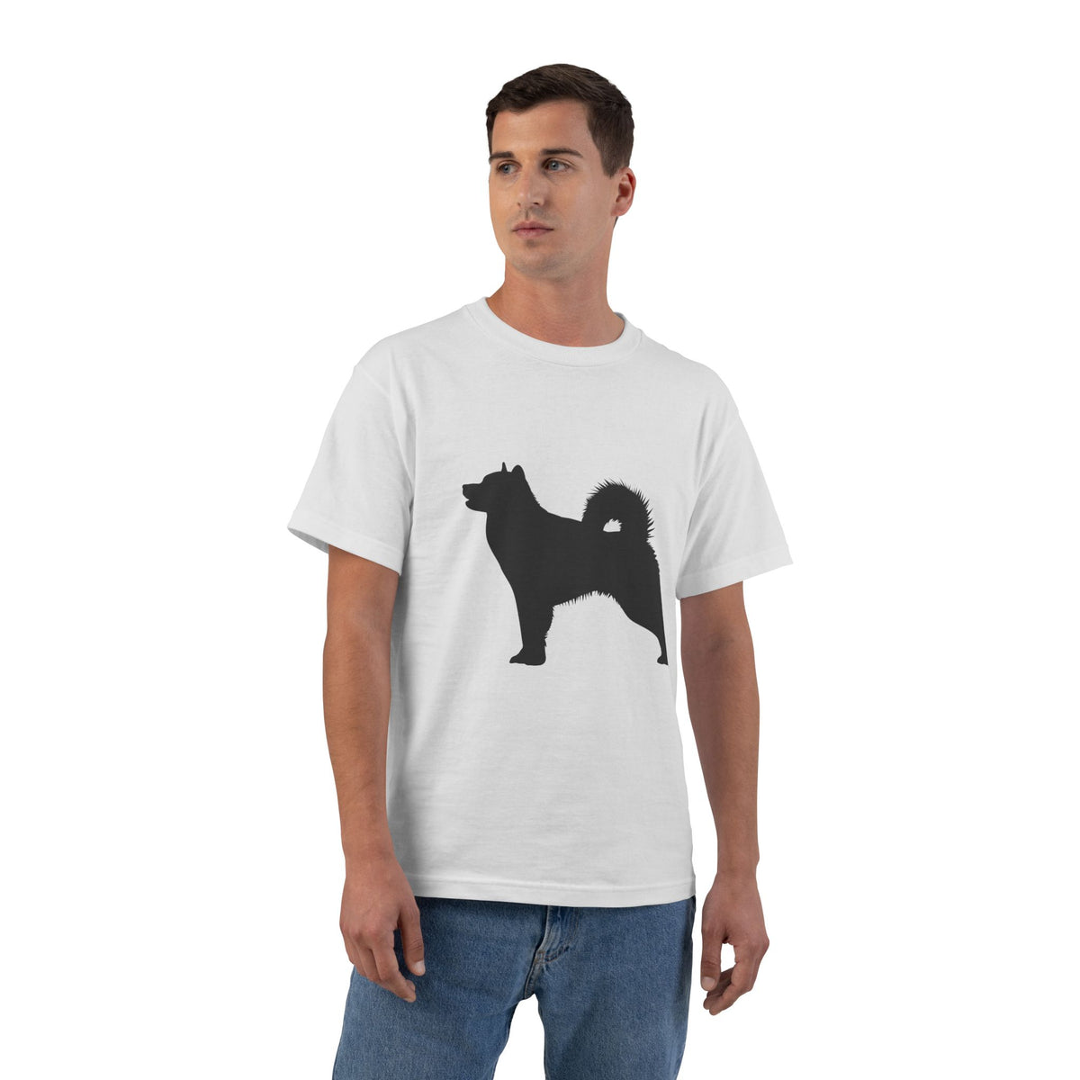 Malamute Silhouette Men's Short-Sleeve Crewneck Tee