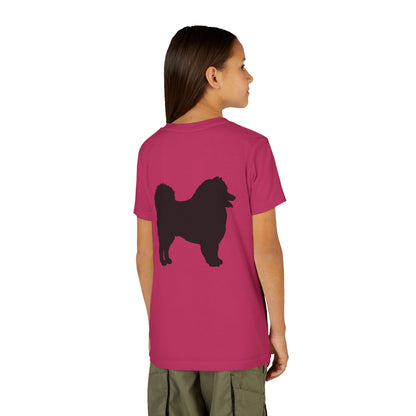 Samoyed Silhouette Youth Unisex Short Sleeve Crewneck Tee