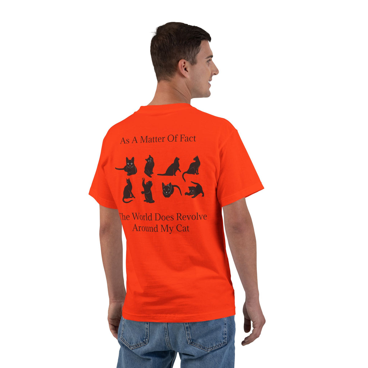 Matter Of Fact Cat Men's Short-Sleeve Crewneck Tee