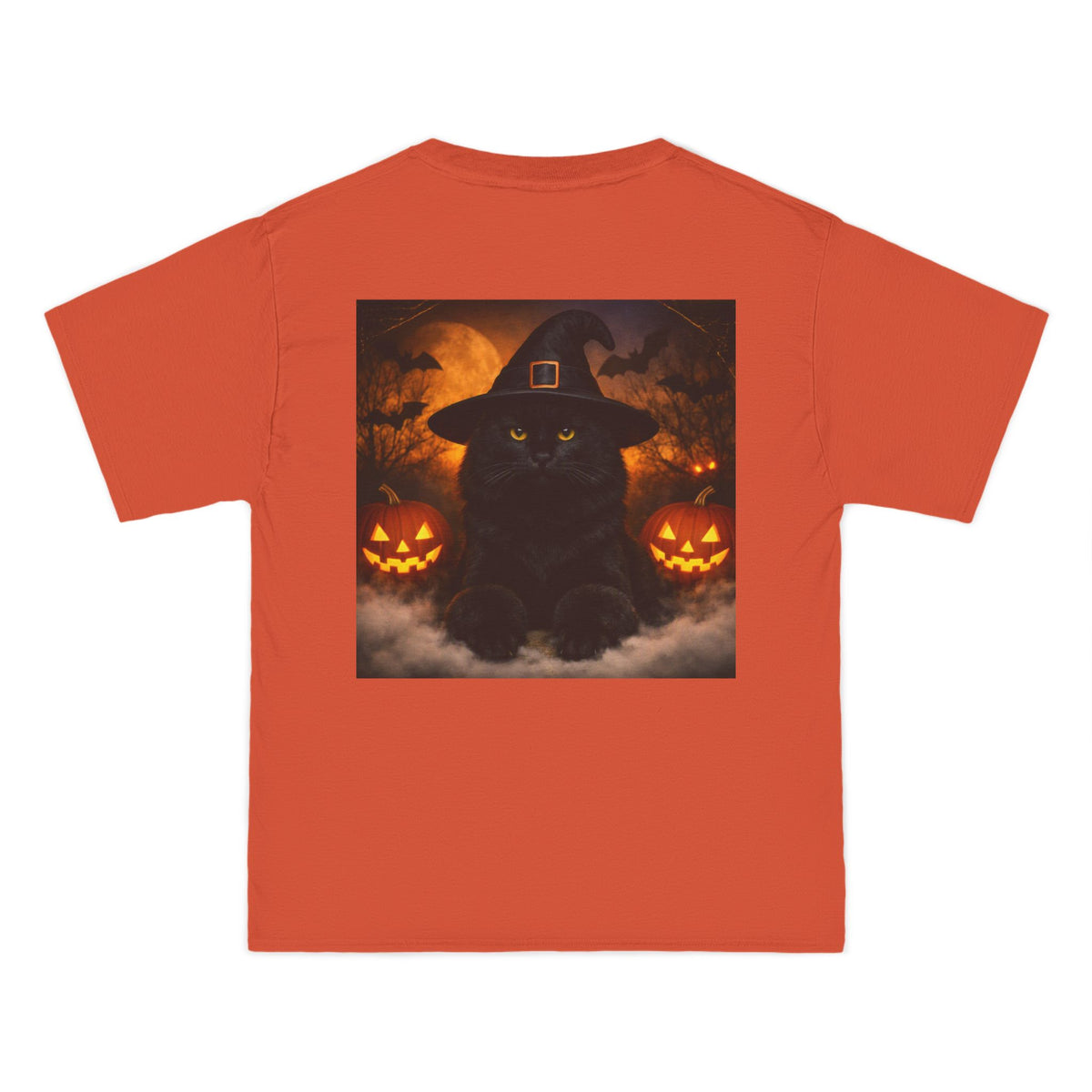 Witch Hat Pack Cat Men's Short-Sleeve Crewneck Tee