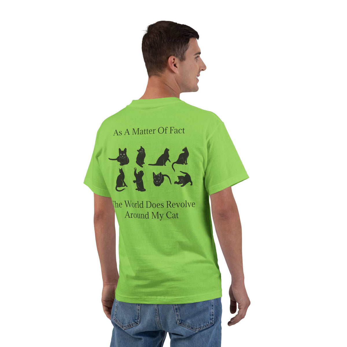Matter Of Fact Cat Men's Short-Sleeve Crewneck Tee