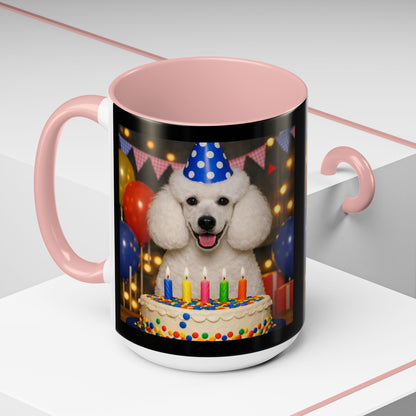 Birthday Buddy Poodle 2-Tone Coffee Mug