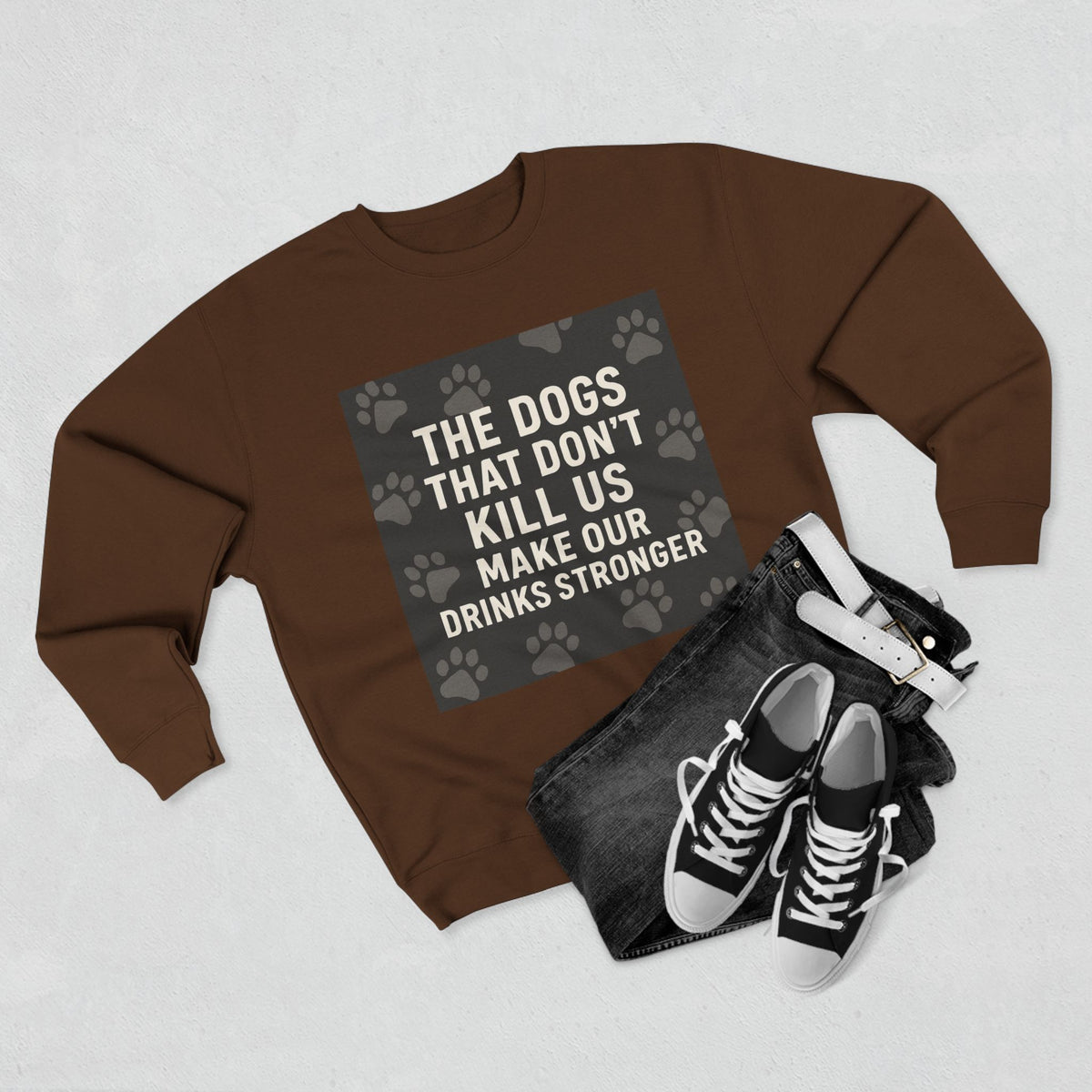 Drinks Stronger Unisex Crewneck Sweatshirt