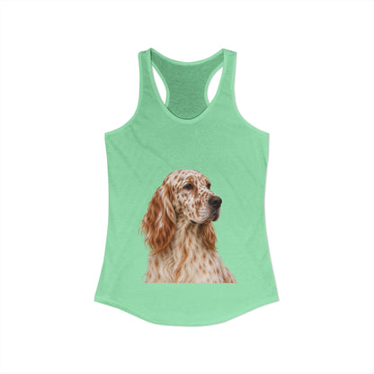 English Setter Head Women's Racerback Tank