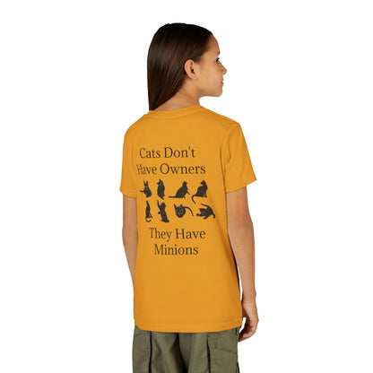 Cat Minions Youth Unisex Short Sleeve Crewneck Tee