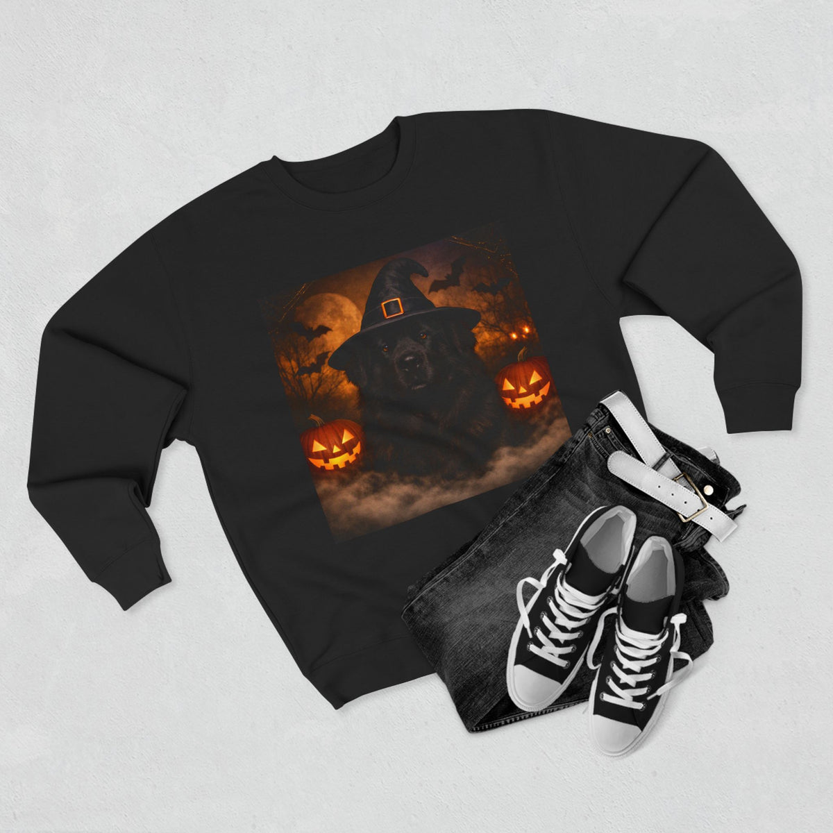 Witch Hat Pack Newfie Unisex Crewneck Sweatshirt