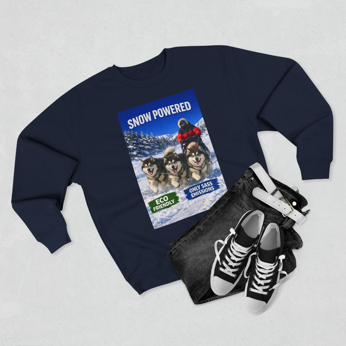 Snow Powered Unisex Crewneck Sweatshirt