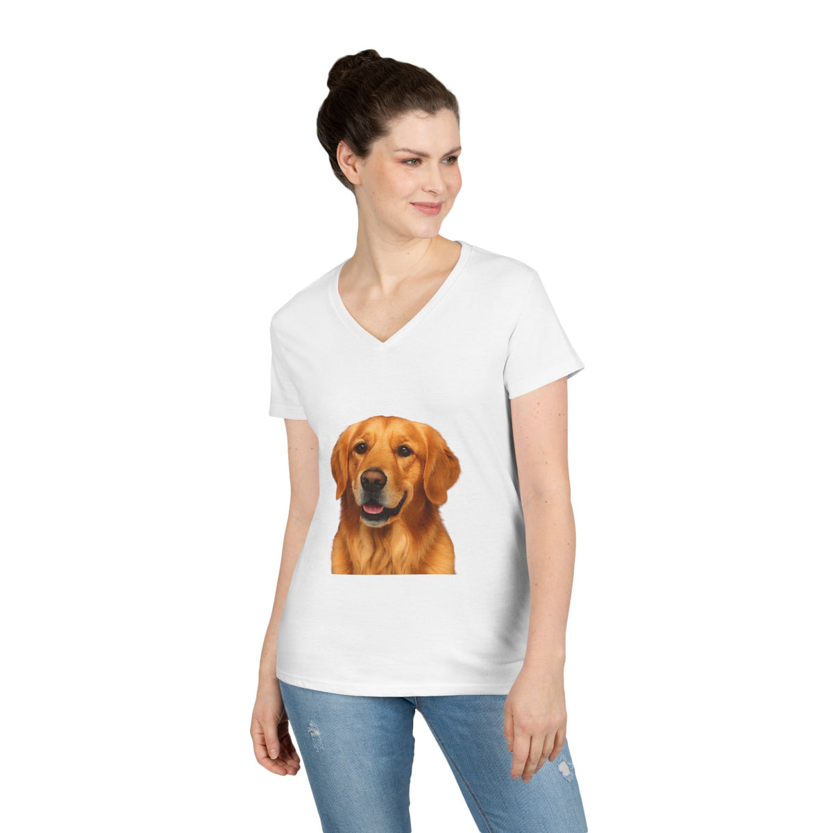 Golden Head Women's V-Neck Tee