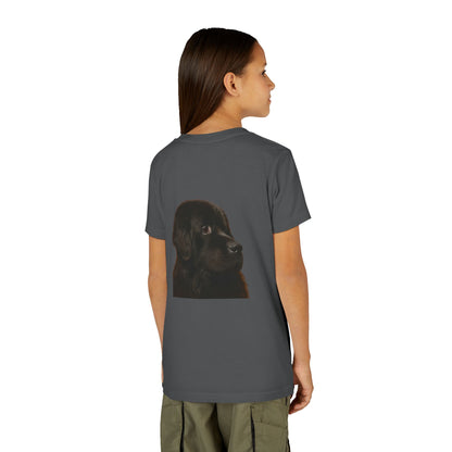 Newfie Head Youth Unisex Short Sleeve Crewneck Tee