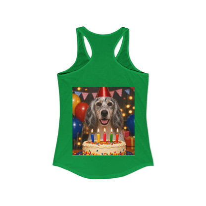 Birthday Buddy English Setter Women's Racerback Tank