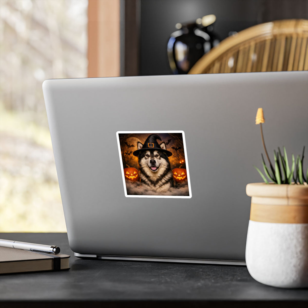 Witch Hat Pack Malamute Vinyl Decal