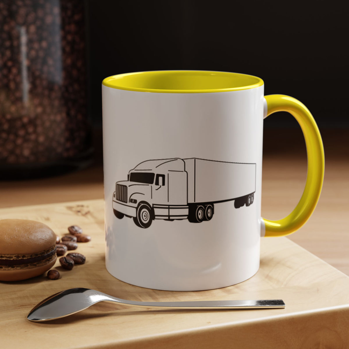 Semi Truck 2-Tone Coffee Mug