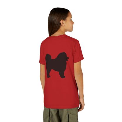 Samoyed Silhouette Youth Unisex Short Sleeve Crewneck Tee