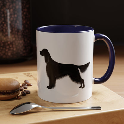English Setter Silhouette 2-Tone Coffee Mug