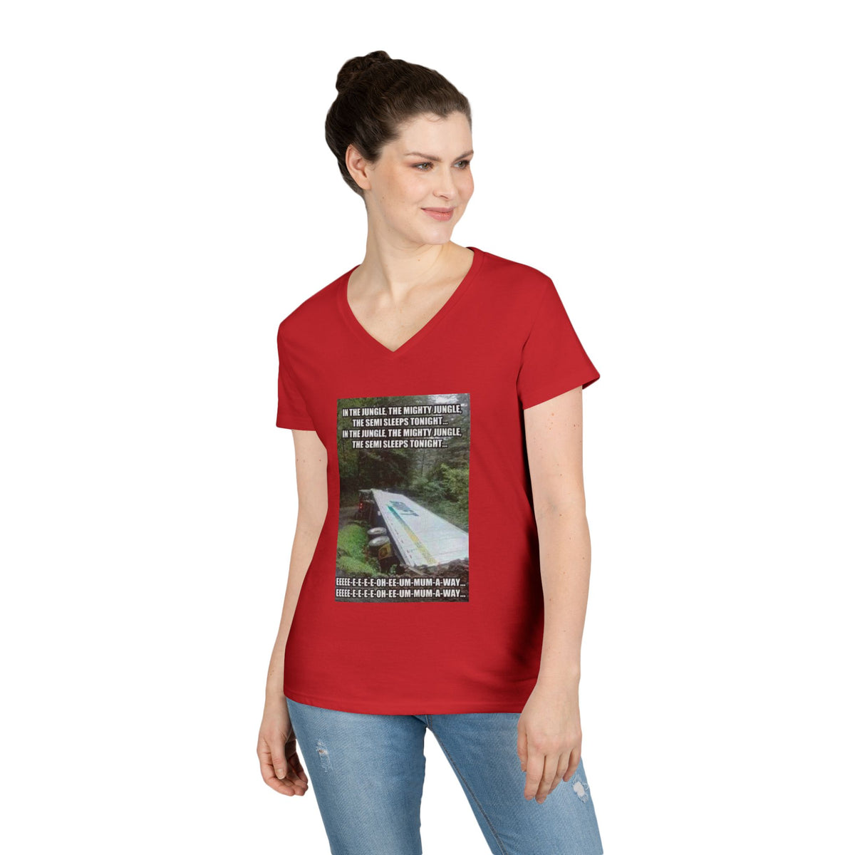 Semi Sleeps Women's V-Neck Tee