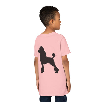 Poodle Silhouette Youth Unisex Short Sleeve Crewneck Tee