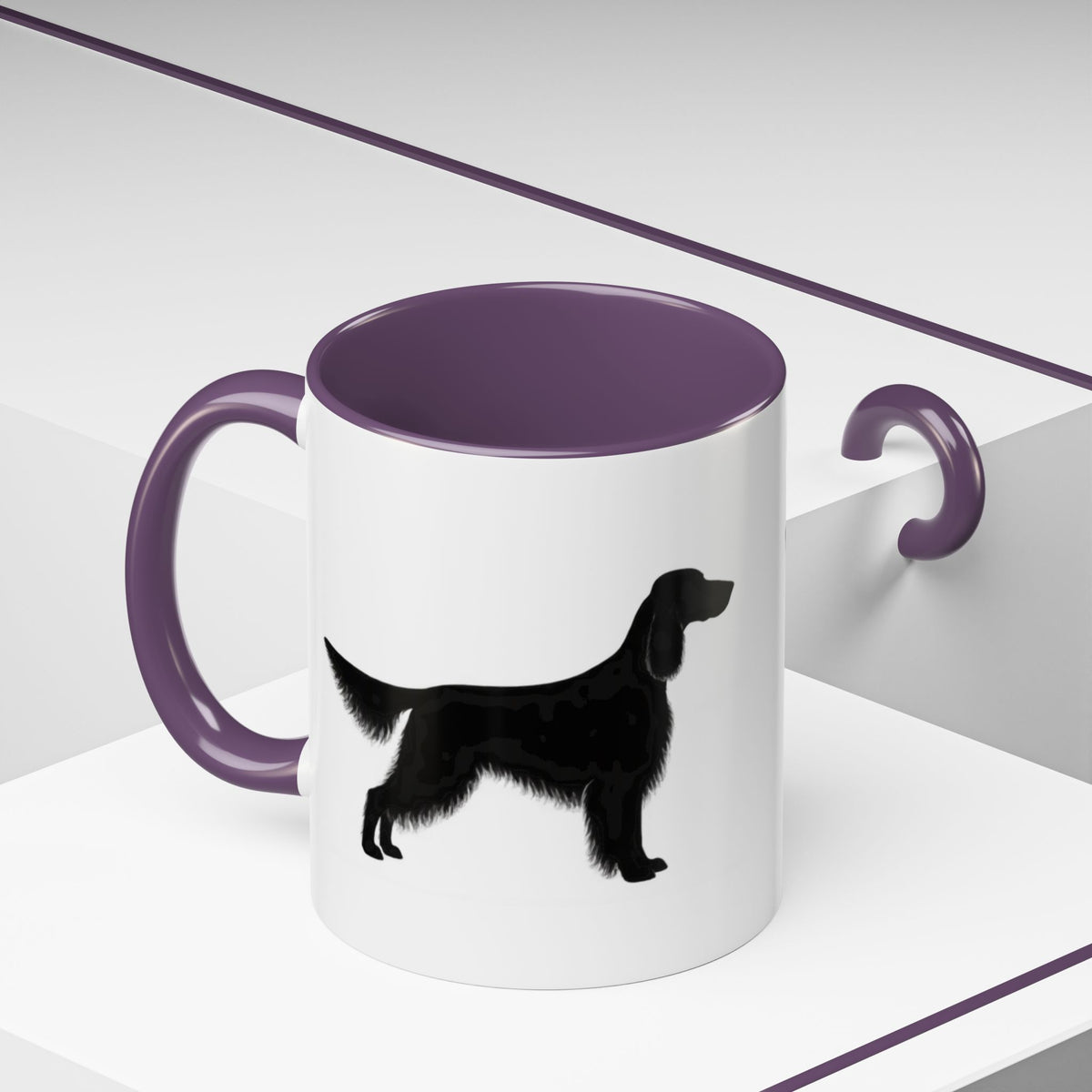 English Setter Silhouette 2-Tone Coffee Mug