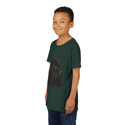 Newfie Head Youth Unisex Short Sleeve Crewneck Tee