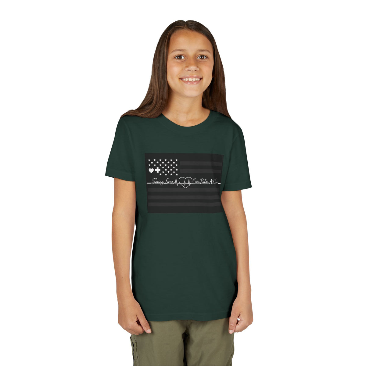 Thin White Line Youth Unisex Short Sleeve Crewneck Tee