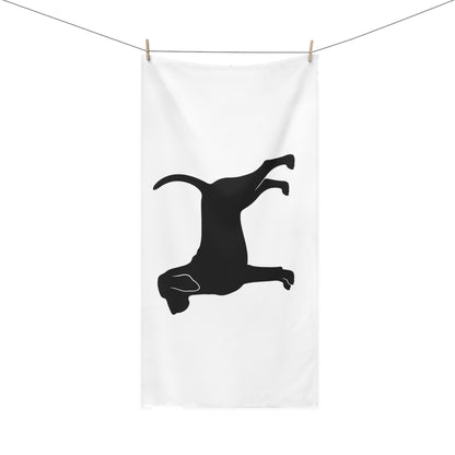 Bloodhound Silhouette Mink-Cotton  Beach Towel