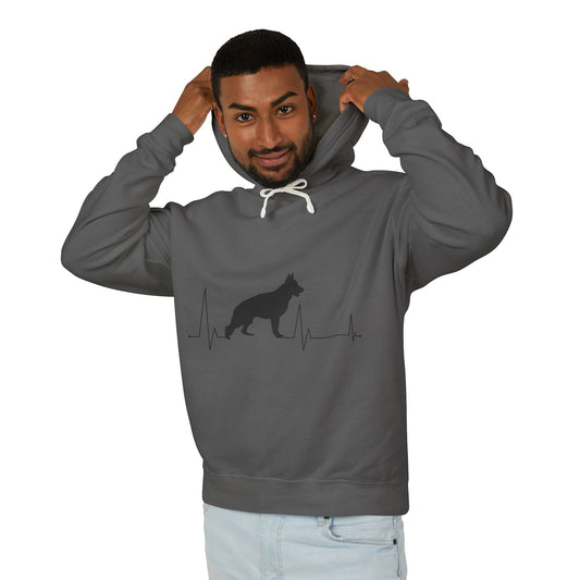 My Heart Beats For German Shepherds Unisex Lightweight Hoodie