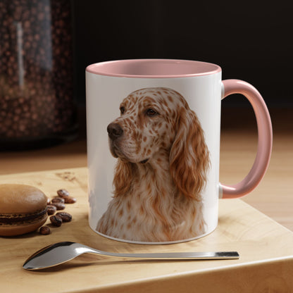 English Setter Head 2-Tone Coffee Mug